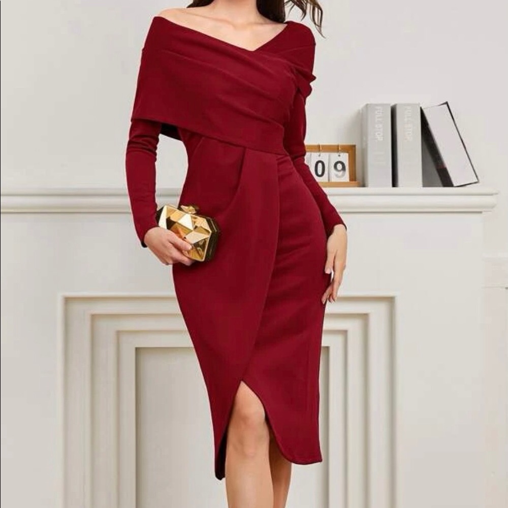SHEIN Wrap Hem Dress